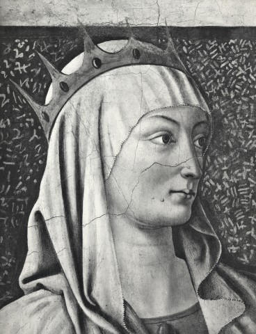 Gabinetto Fotografico della Soprintendenza Speciale per il Patrimonio Storico, Artistico ed Etnoantropologico e per il Polo Museale della città di Firenze — Firenze. Cenacolo di Sant'Apollonia. Andrea del Castagno. Ritratto della Regina Ester — particolare, dopo il restauro